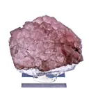 Pink Fluorite on Quartz from Mont-Blanc, France. Aesthetic crystals of translucent pastel pink alpine fluorite on bright, transparent quartz - image 7