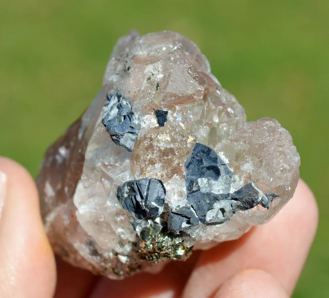 Pink Fluorite & Pyrite 118 grams - Huanzala Mine, Huanzala, Bolognesi Province, Ancash, Peru - image 7