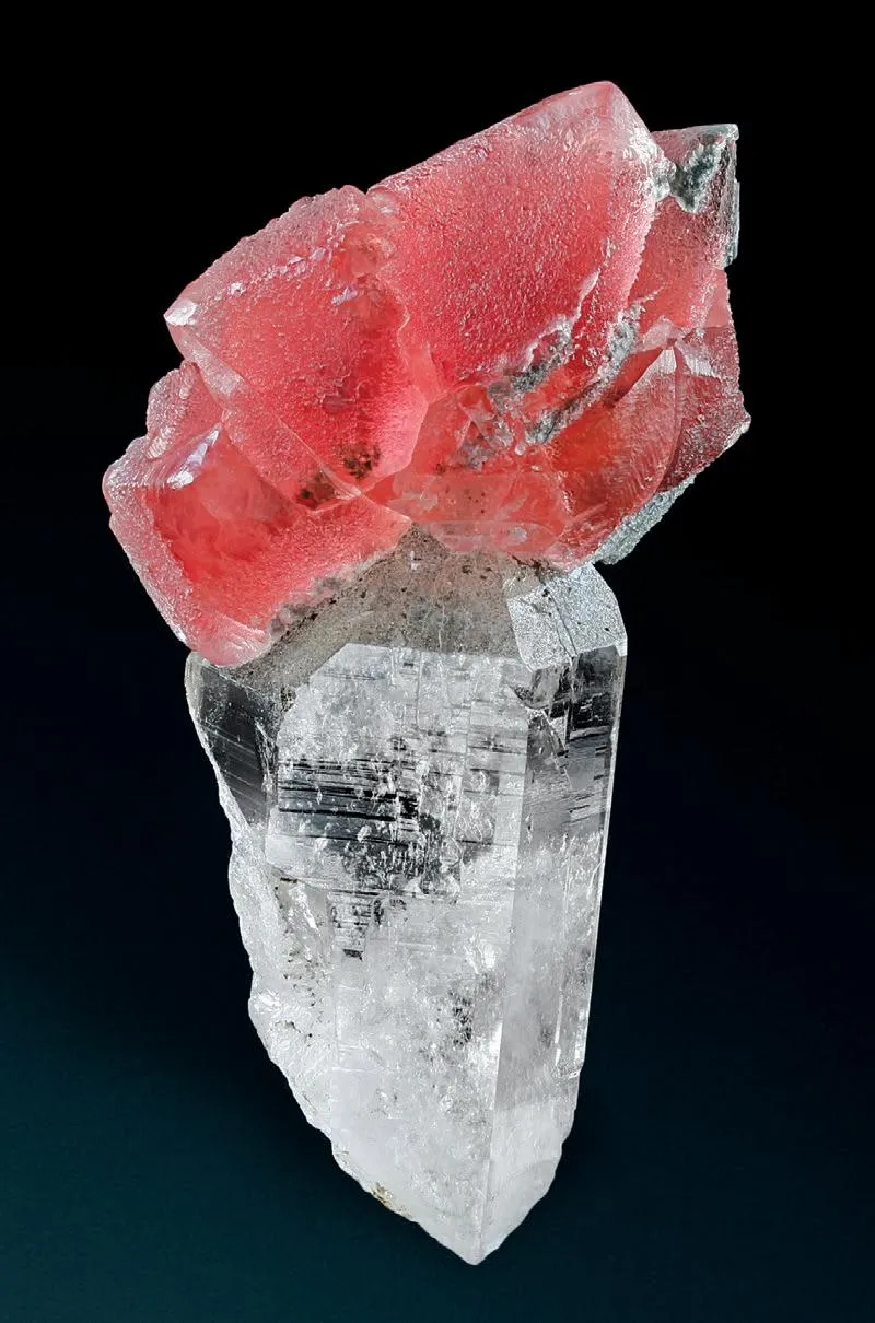 Pink Fluorite, Quartz - image 1