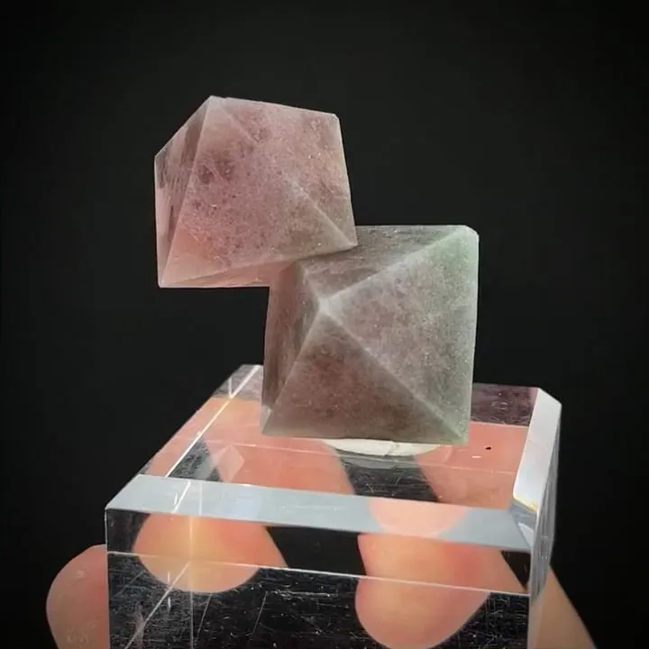 Pink Fluorite with Byssolite inclusions - image 2
