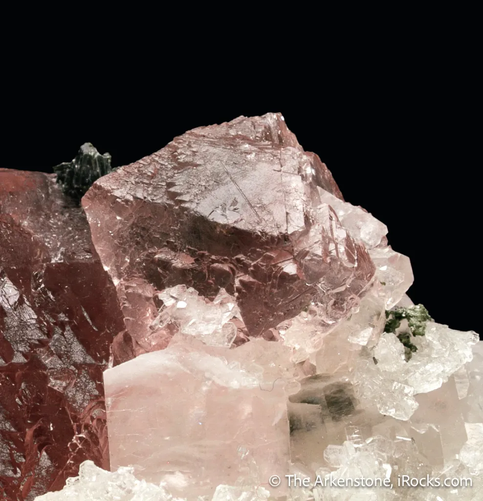 Pink Fluorite with Calcite, Clinochlore and Prehnite - image 6