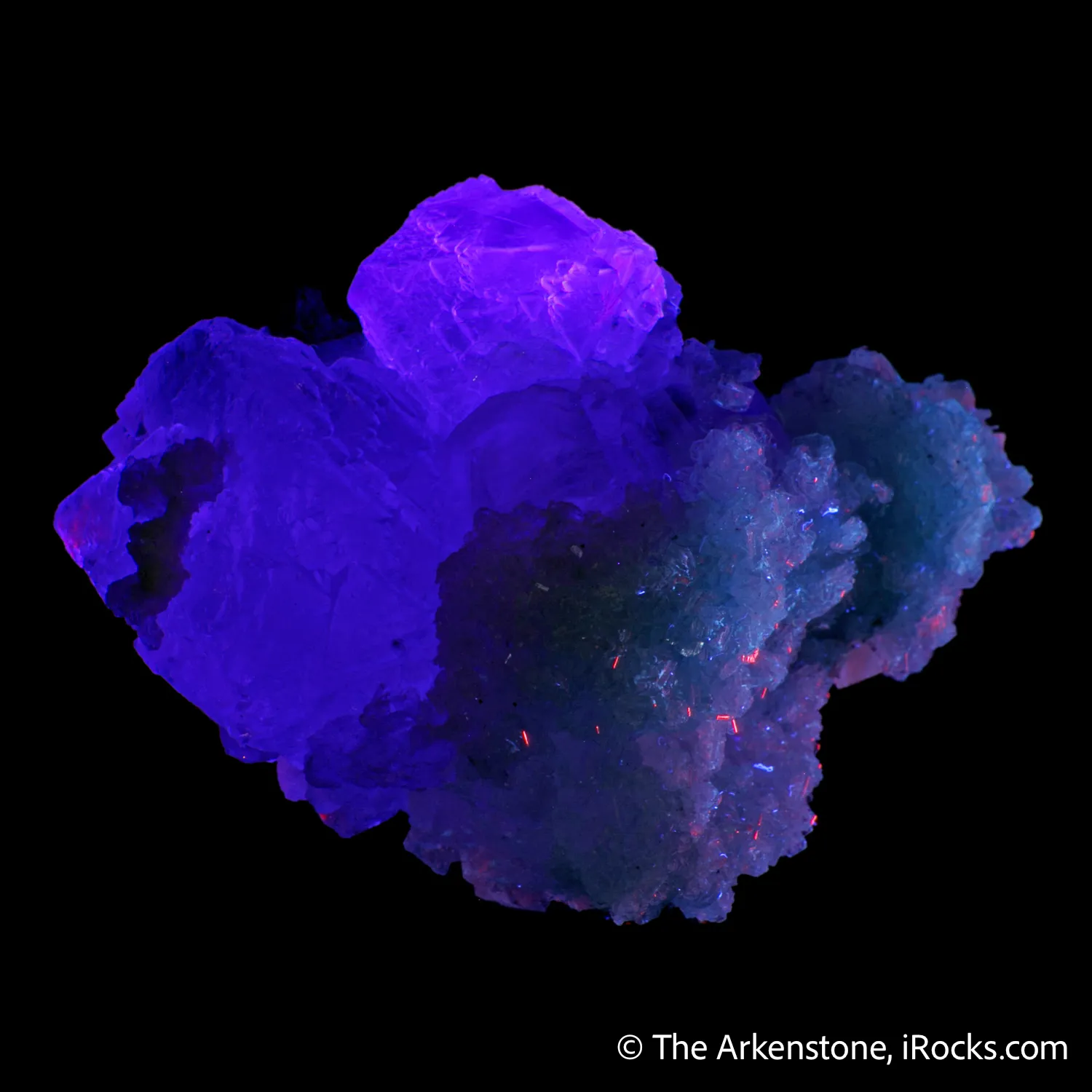 Pink Fluorite with Calcite, Clinochlore and Prehnite - image 5