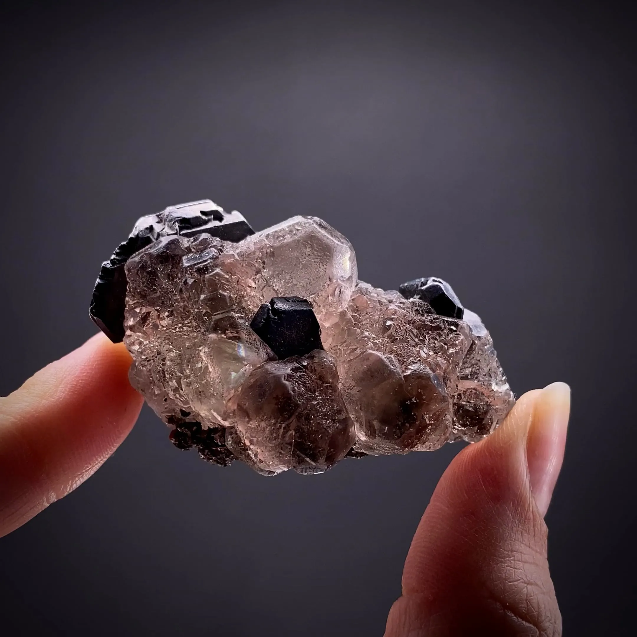 Pink Fluorite with Galena (rare combination) - image 1