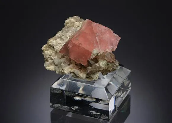Pink Fluorite with Smoky Quartz - image 1