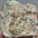 Pink Garnet with Diopside on Matrix - image 1