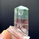 Pink-Green Zoning Bicolor Tourmaline Crystal from Afghanistan - image 5