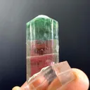 Pink-Green Zoning Bicolor Tourmaline Crystal from Afghanistan - image 6