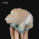 Pink Heulandite Crystal Cluster on Chalcedony – Jalgaon Zeolite Specimen - image 8