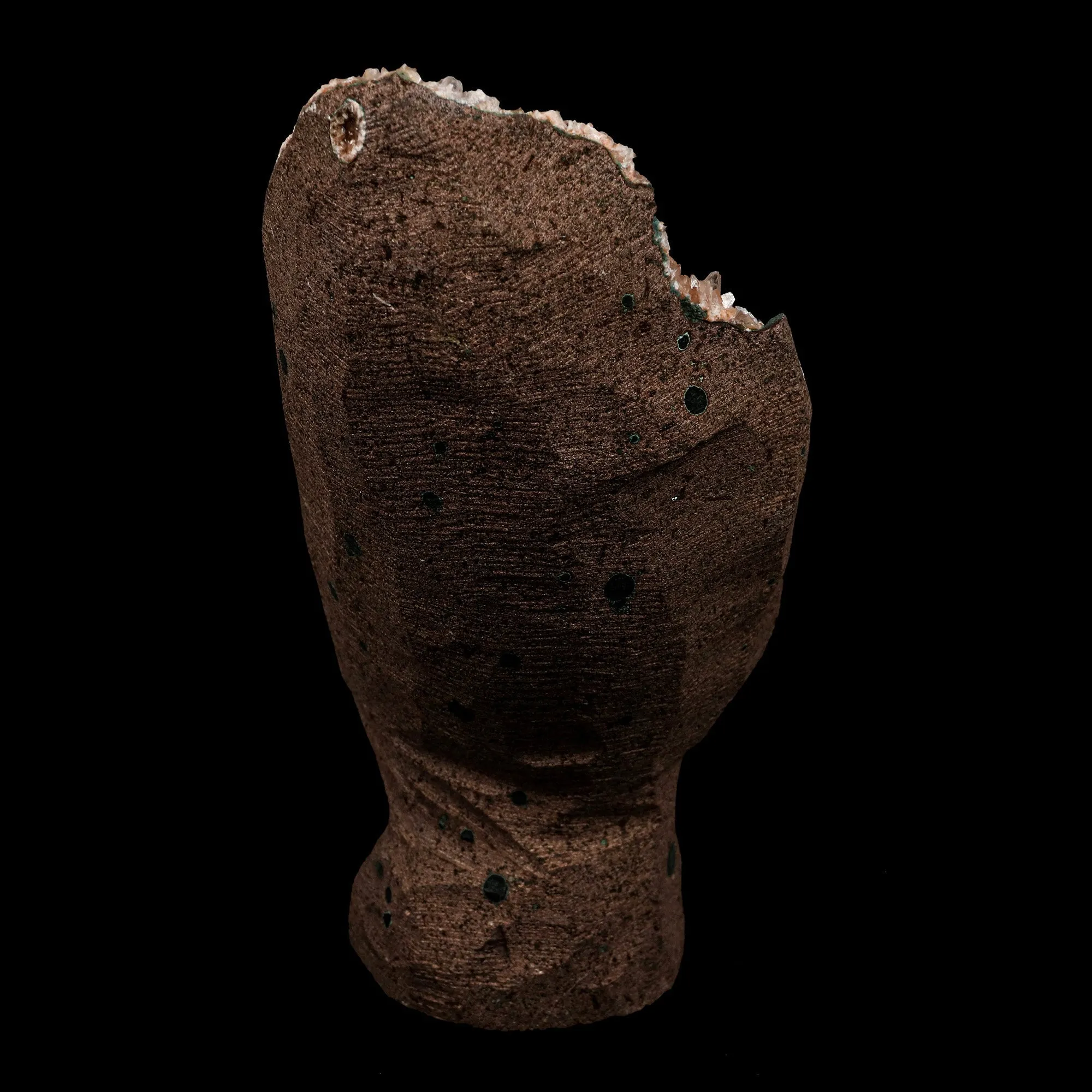 Pink Heulandite Crystals Self Standing Geode Natural Mineral Specimen - image 4