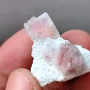 Pink Heulandite with Prehnite Available for sale. - image 3