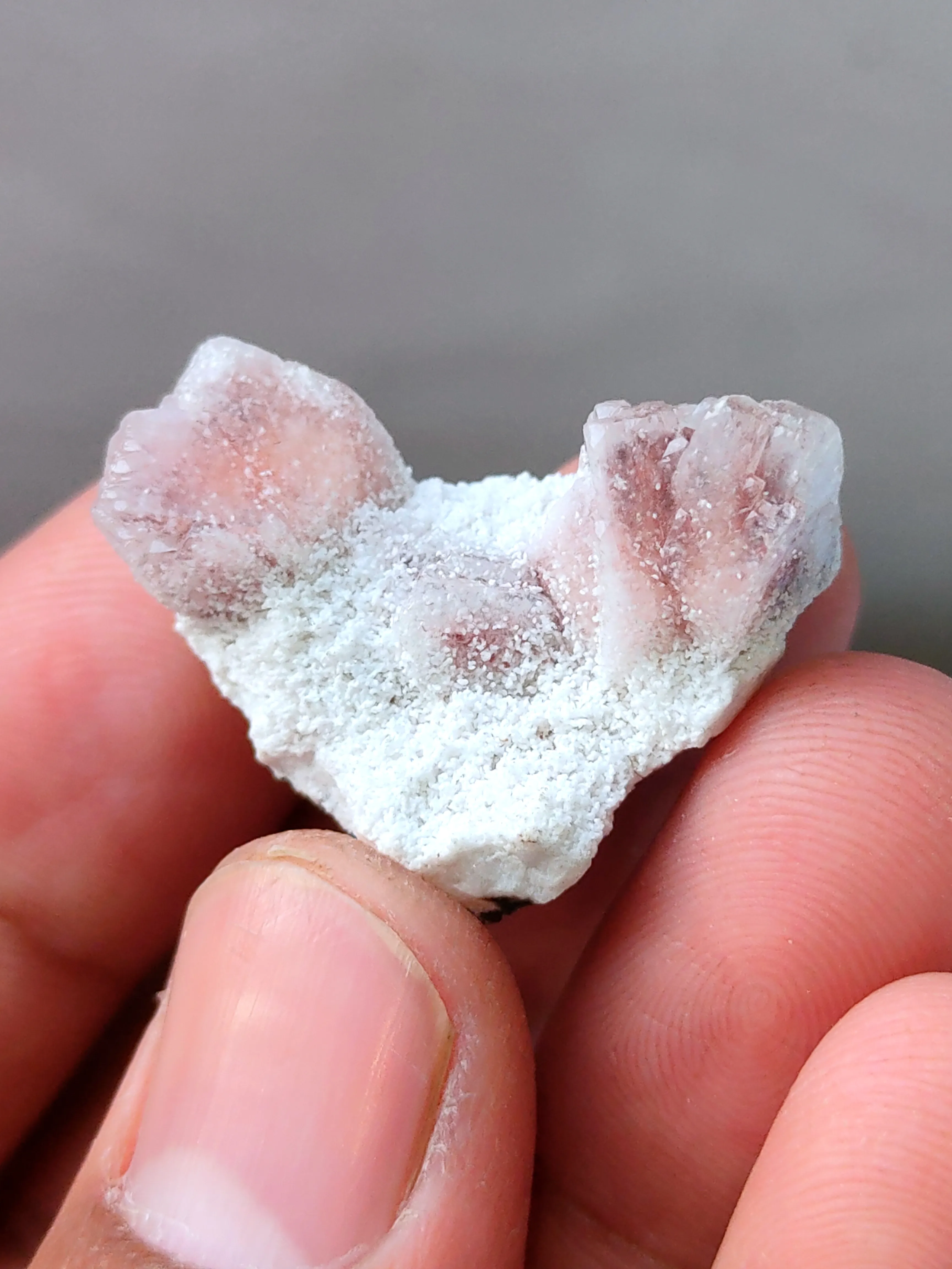 Pink Heulandite with Prehnite Available for sale. - image 2