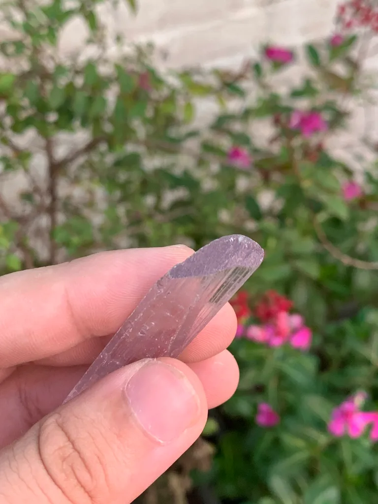 Pink Kunzite Crystal from Afghanistan , Sword Shape Crystal - image 4
