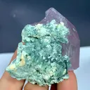 Pink Kunzite Crystal With Bluish Green Tourmaline Bunch @ Afghanistan - image 4