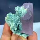 Pink Kunzite Crystal With Bluish Green Tourmaline Bunch @ Afghanistan - image 6