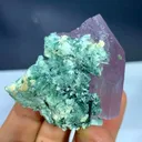Pink Kunzite Crystal With Bluish Green Tourmaline Bunch @ Afghanistan - image 3