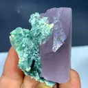 Pink Kunzite Crystal With Bluish Green Tourmaline Bunch @ Afghanistan - image 2
