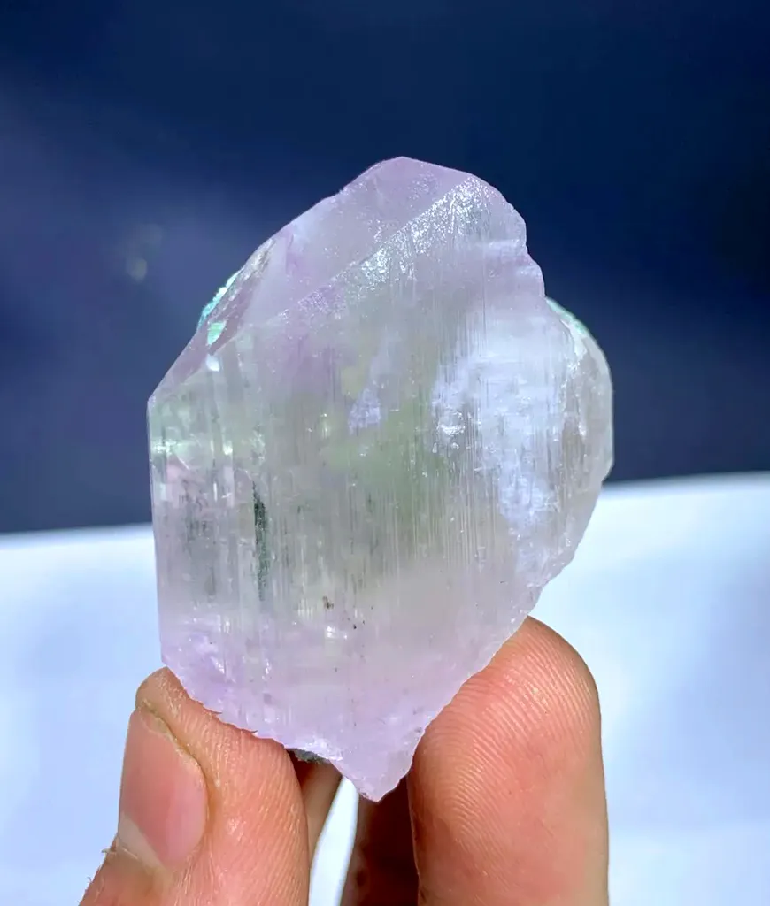 Pink Kunzite Crystal With Bluish Green Tourmaline Bunch @ Afghanistan - image 5