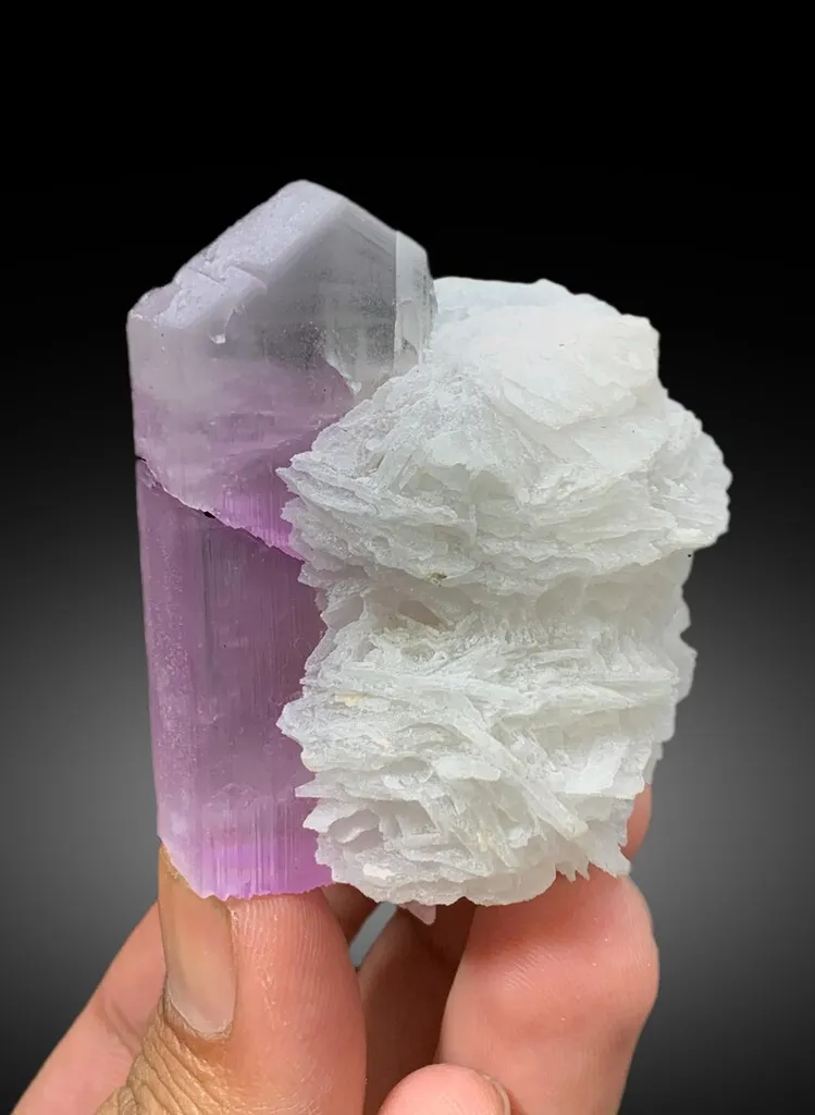 Pink Kunzite Crystal with Cleavelandite and Albite  Specimen from Afghanistan - 140 Gram - image 2
