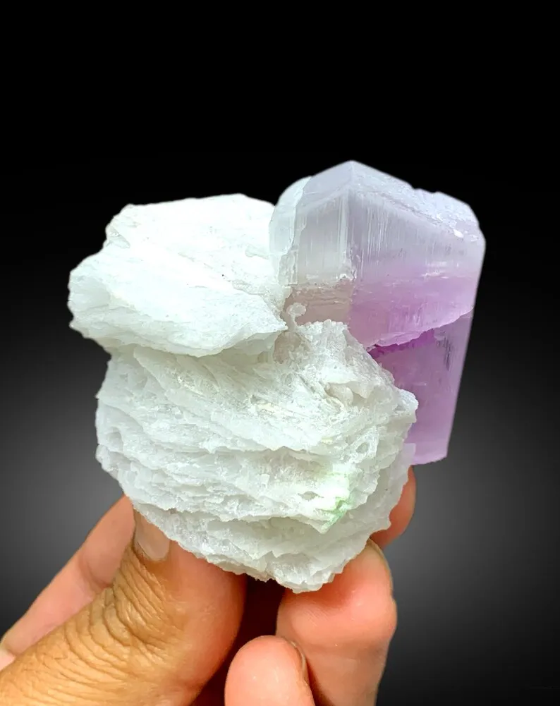 Pink Kunzite Crystal with Cleavelandite and Albite  Specimen from Afghanistan - 140 Gram - image 5