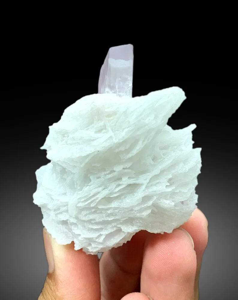 Pink Kunzite Crystal with Cleavelandite and Albite  Specimen from Afghanistan - 140 Gram - image 4