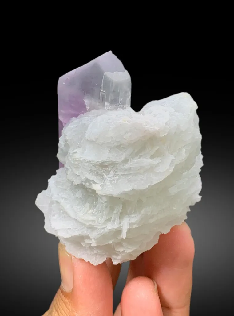 Pink Kunzite Crystal with Cleavelandite and Albite  Specimen from Afghanistan - 140 Gram - image 3