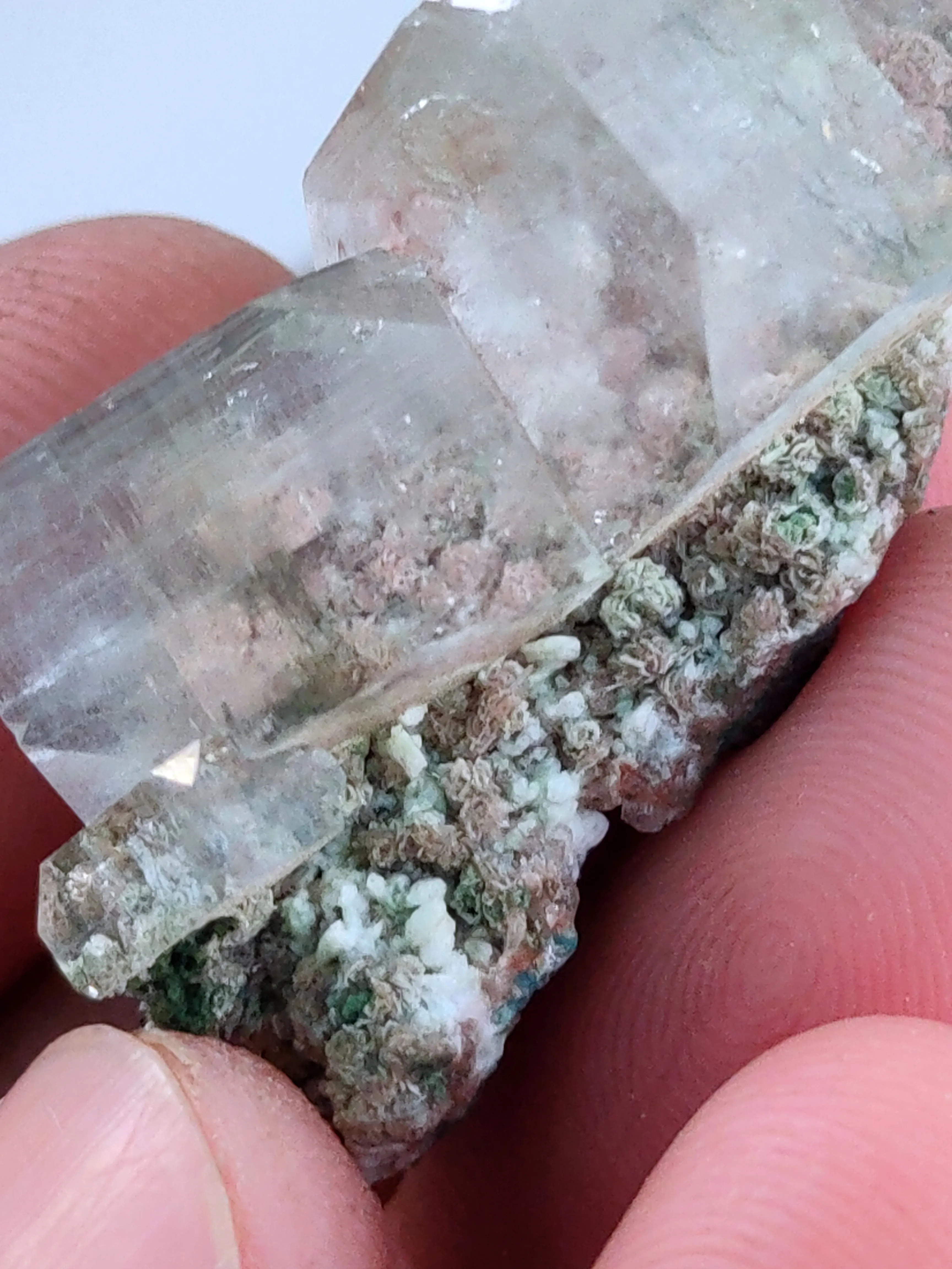 Pink Phantom Apophyllite with Chalcedony Natural Mineral specimen - image 6
