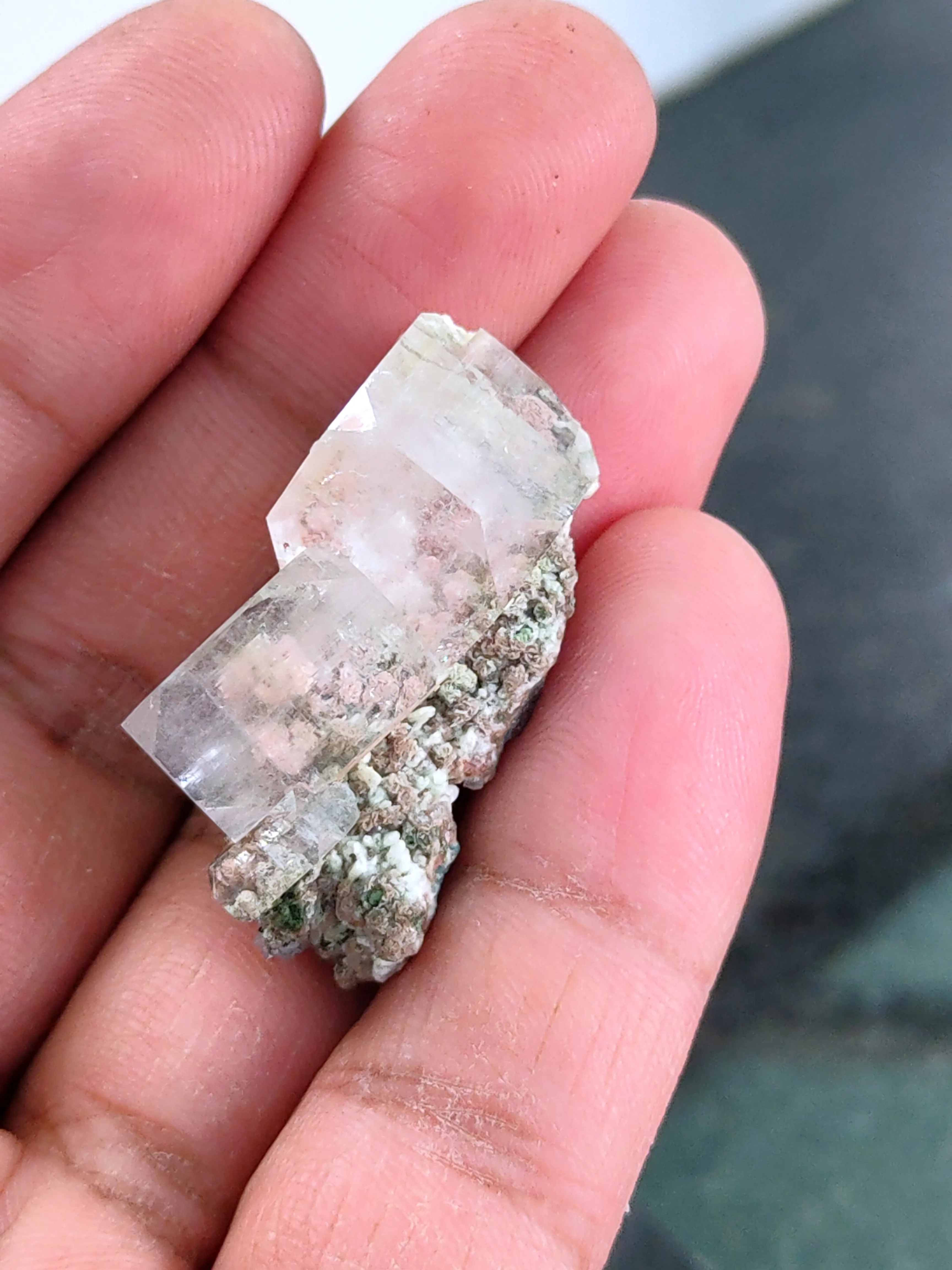 Pink Phantom Apophyllite with Chalcedony Natural Mineral specimen - image 8