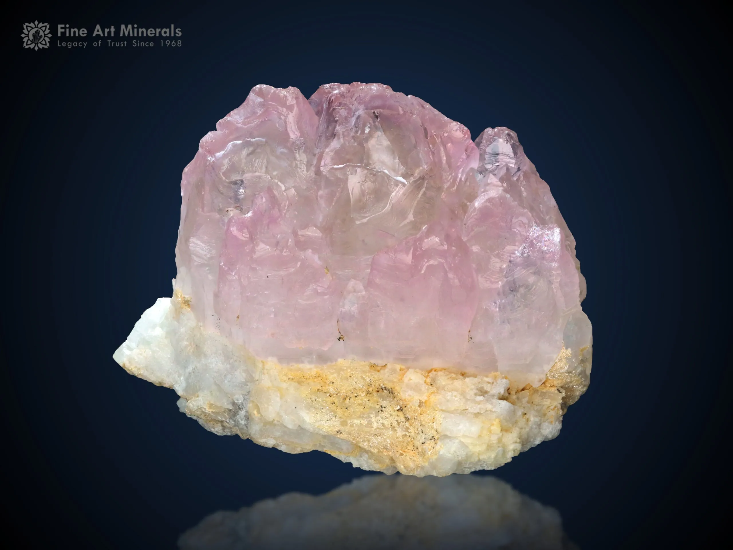 Pink Rose Quartz on Matrix from Kunar Afghanistan - image 1