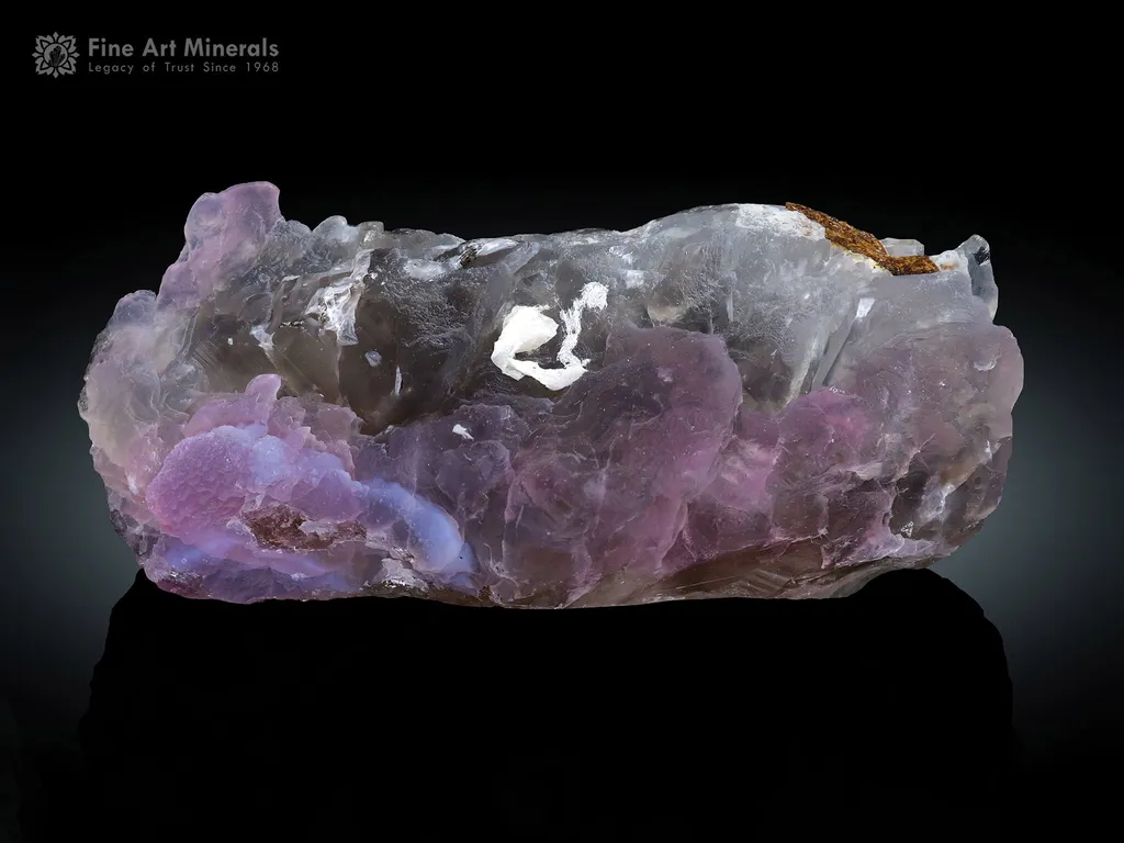 Pink Rose Quartz with Smoky Quartz from Afghanistan image