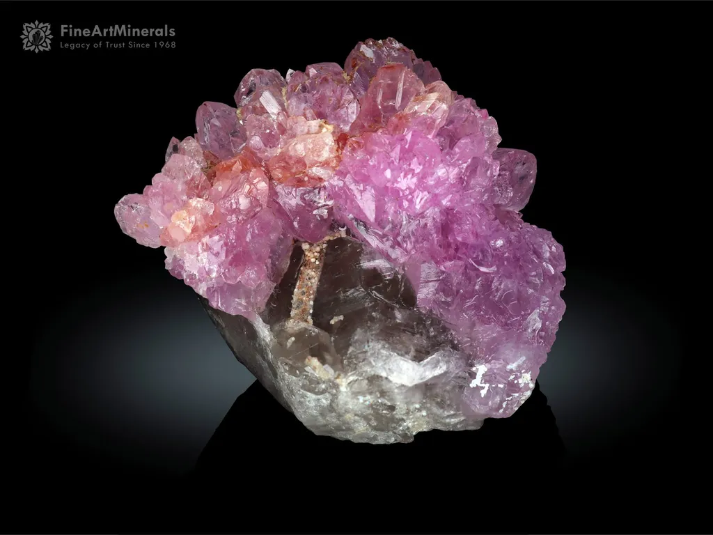 Pink Rose Quartz with Smoky Quartz from Kunar Afghanistan image