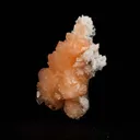 Pink Stilbite Cluster on Chalcedony Natural Mineral Specimen - image 4