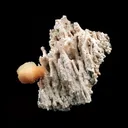 Pink Stilbite Crystal on Chalcedony Natural Formation - image 5