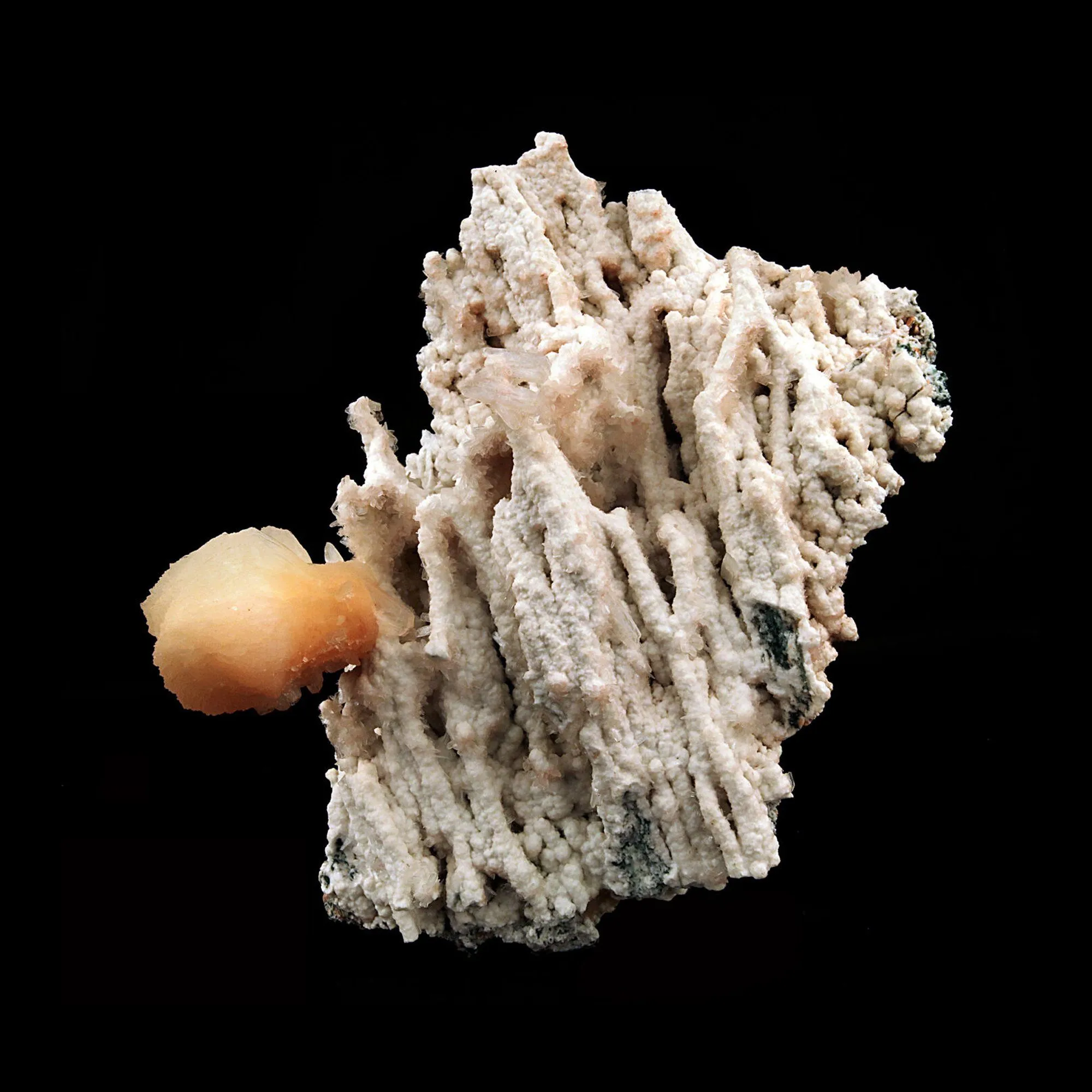 Pink Stilbite Crystal on Chalcedony Natural Formation - image 5