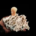 Pink Stilbite Crystal on Chalcedony Natural Formation - image 6