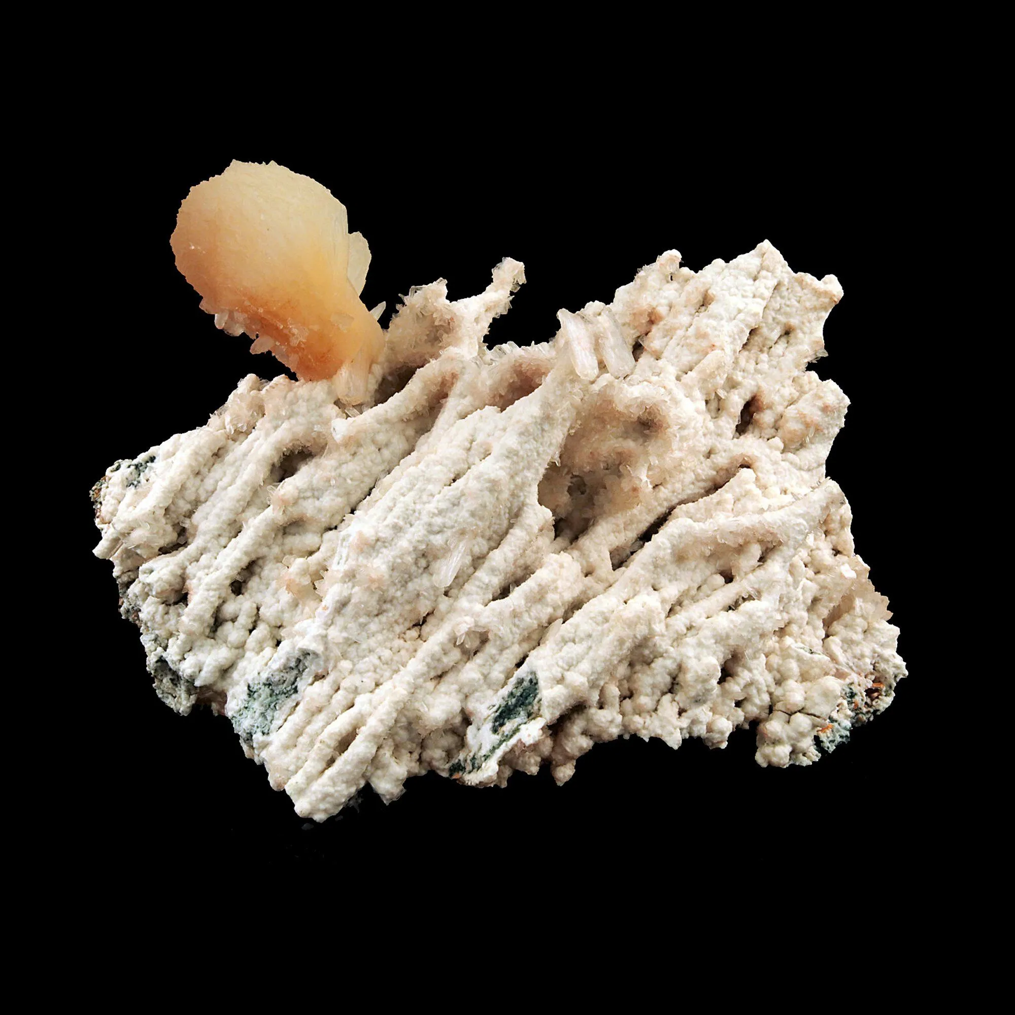 Pink Stilbite Crystal on Chalcedony Natural Formation - image 1