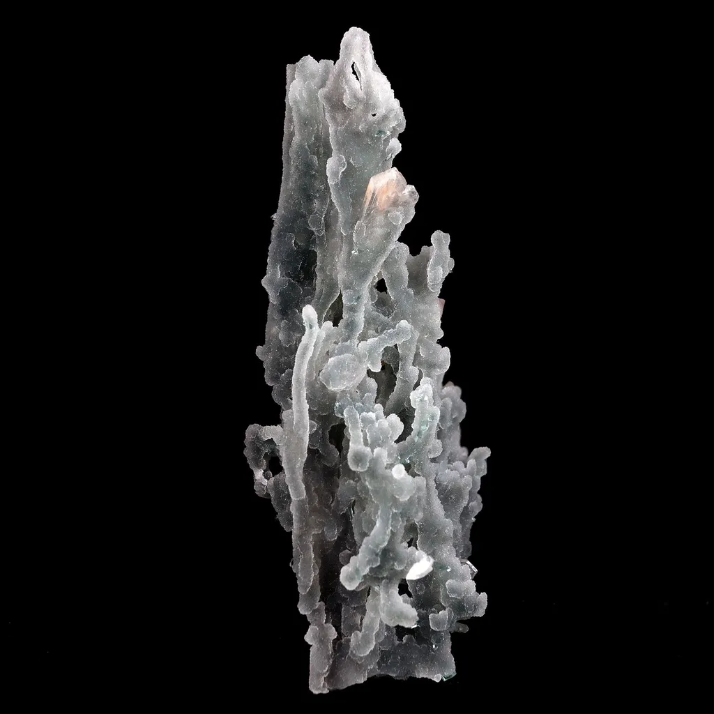 Pink Stilbite Crystal on Chalcedony Sea Coral Formation Natural Mineral Specimen - image 5