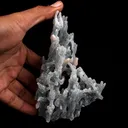 Pink Stilbite Crystal on Chalcedony Sea Coral Formation Natural Mineral Specimen - image 4