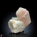 Pink Stilbite on Cubic Apophyllite with Chalcedony - image 2