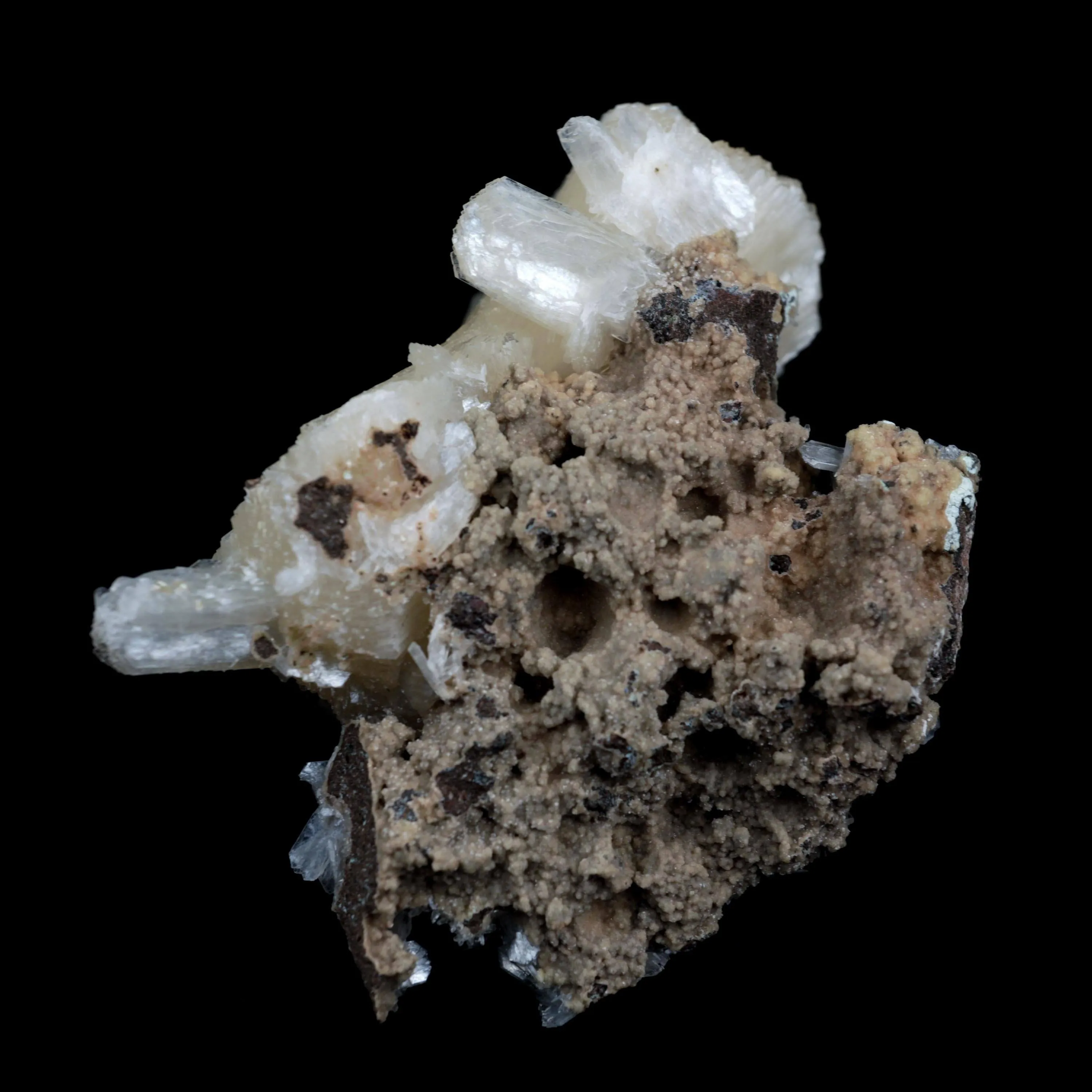 Pink Stilbite on Heuladnite Natural Mineral Specimen - image 7