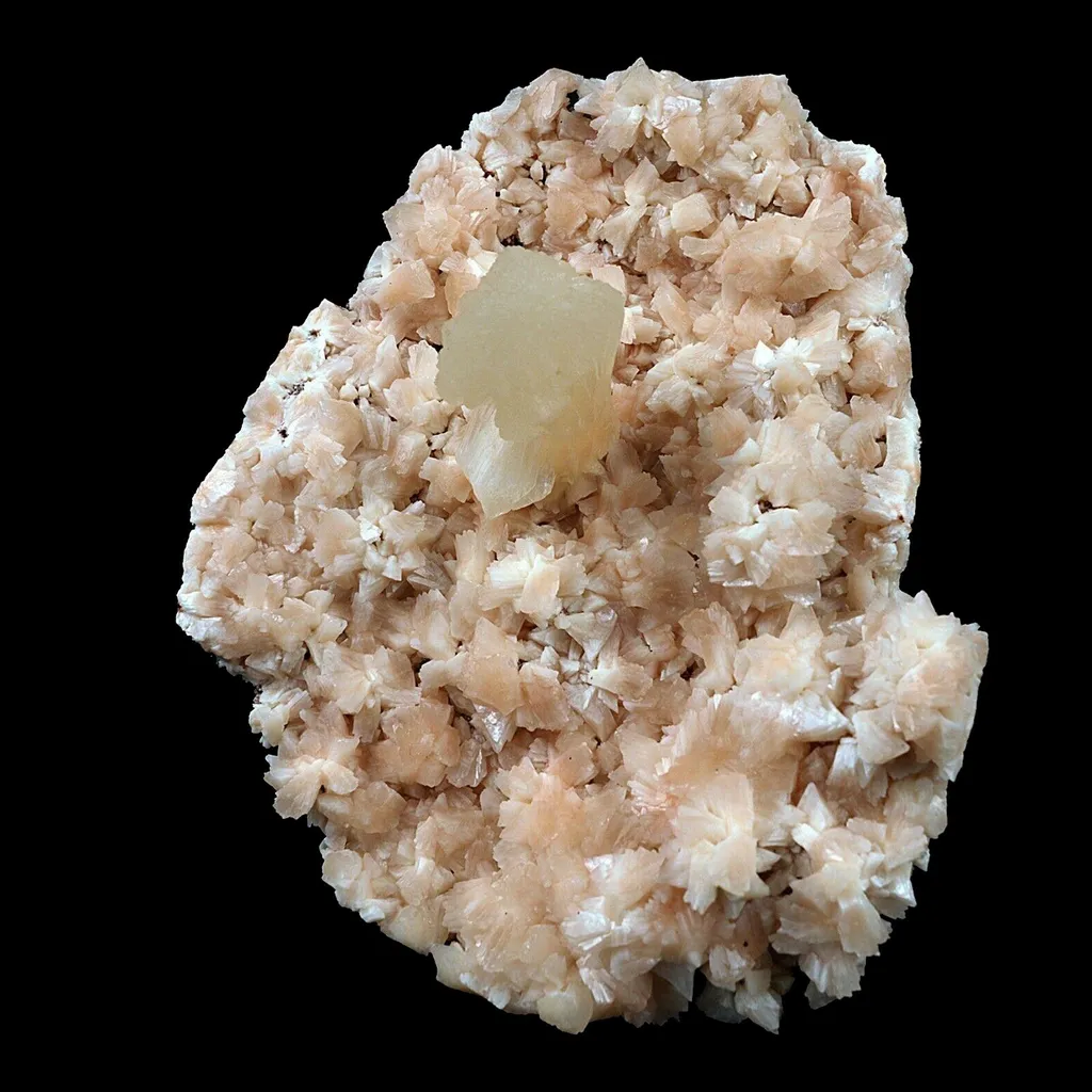 Pink Stilbite on Heulandite Natural Mineral Specimen - image 4