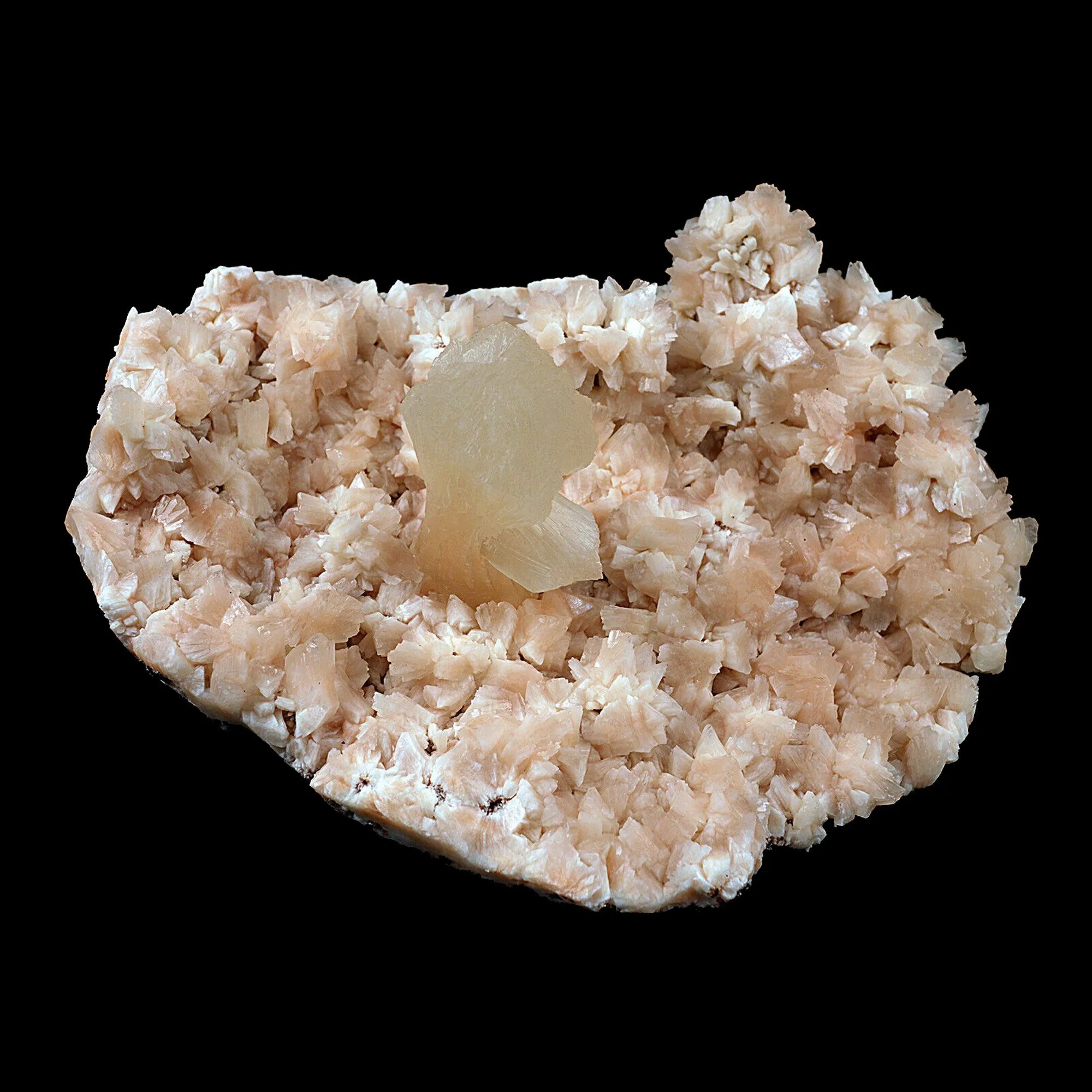 Pink Stilbite on Heulandite Natural Mineral Specimen - image 3