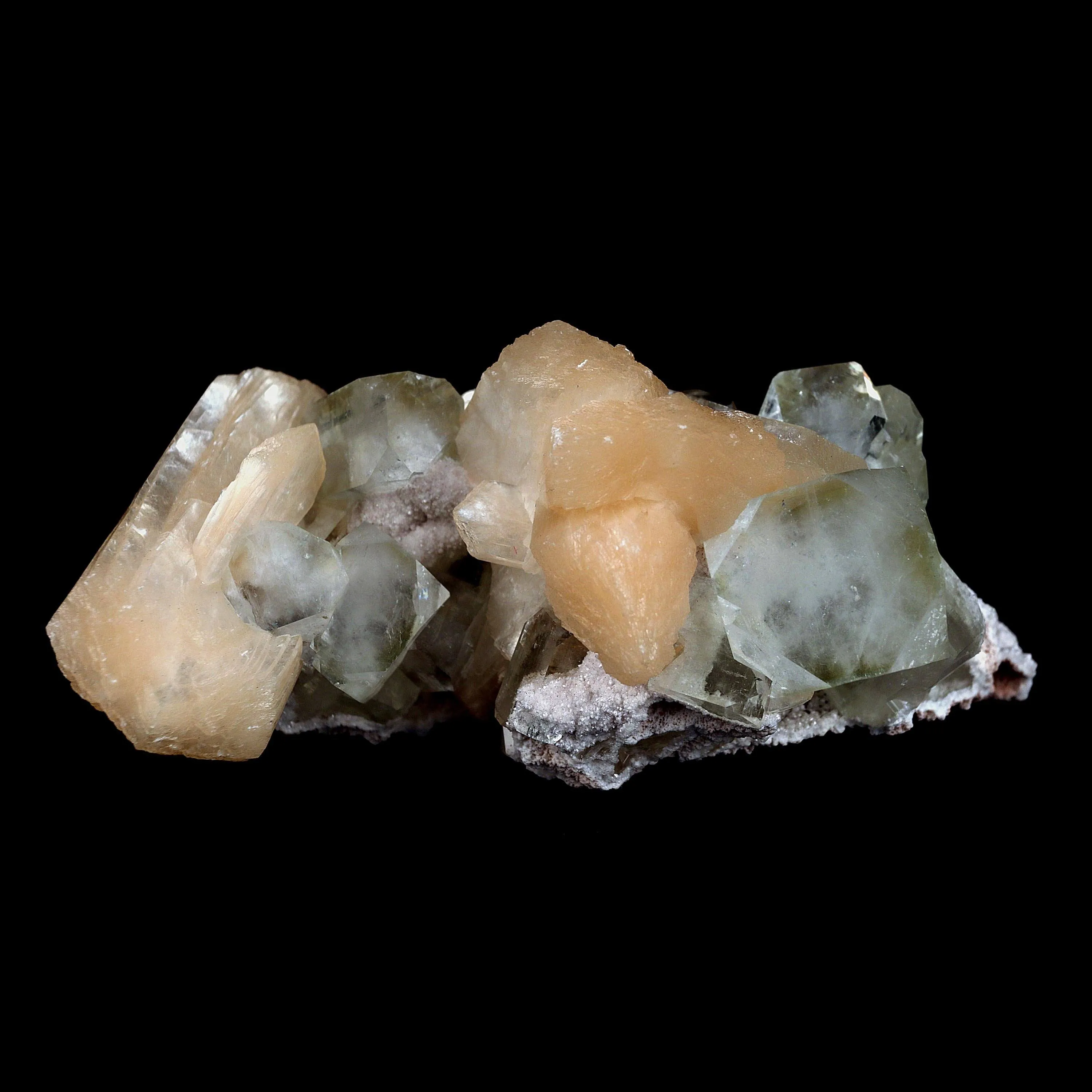 Pink Stilbite with Apophyllite Natural Mineral Specimen - image 6