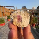 Pink Topaz from Pakistan, Khyber Pakhtunkhwa Province, Mardan District, Katlang, Ghundao hill - image 3