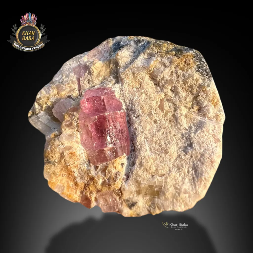 Pink Topaz from Pakistan, Khyber Pakhtunkhwa Province, Mardan District, Katlang, Ghundao hill image