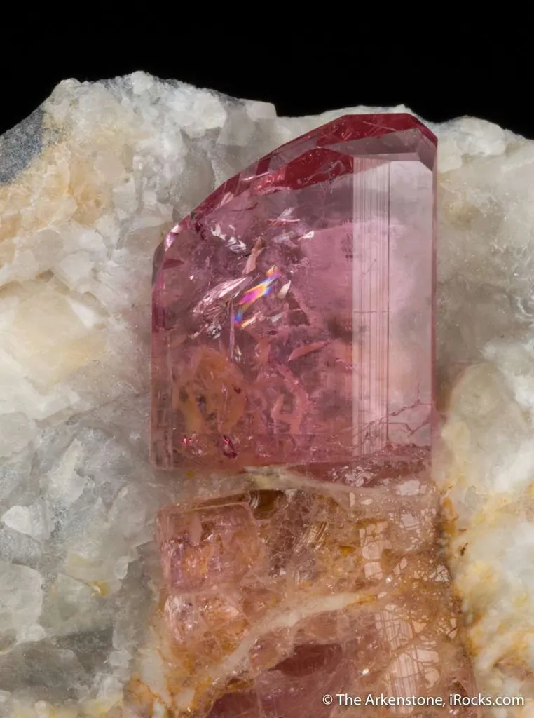 Pink Topaz in Calcite - image 2