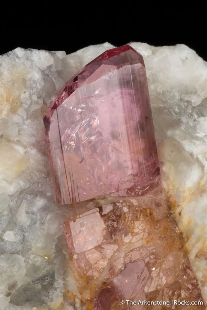 Pink Topaz in Calcite - image 3