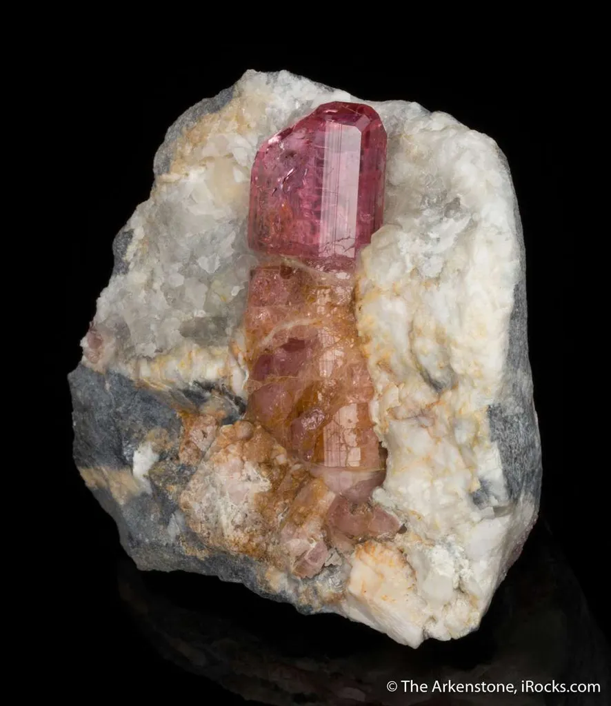 Pink Topaz in Calcite - image 8