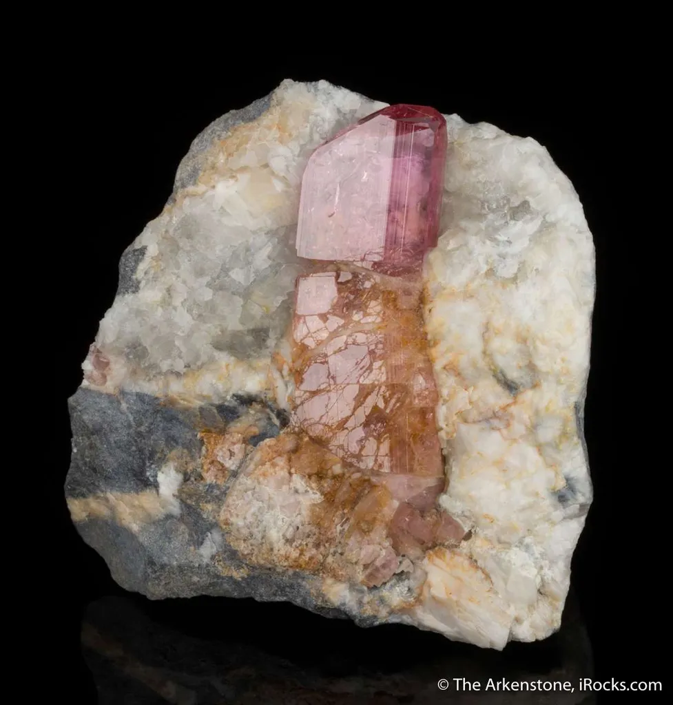 Pink Topaz in Calcite - image 7