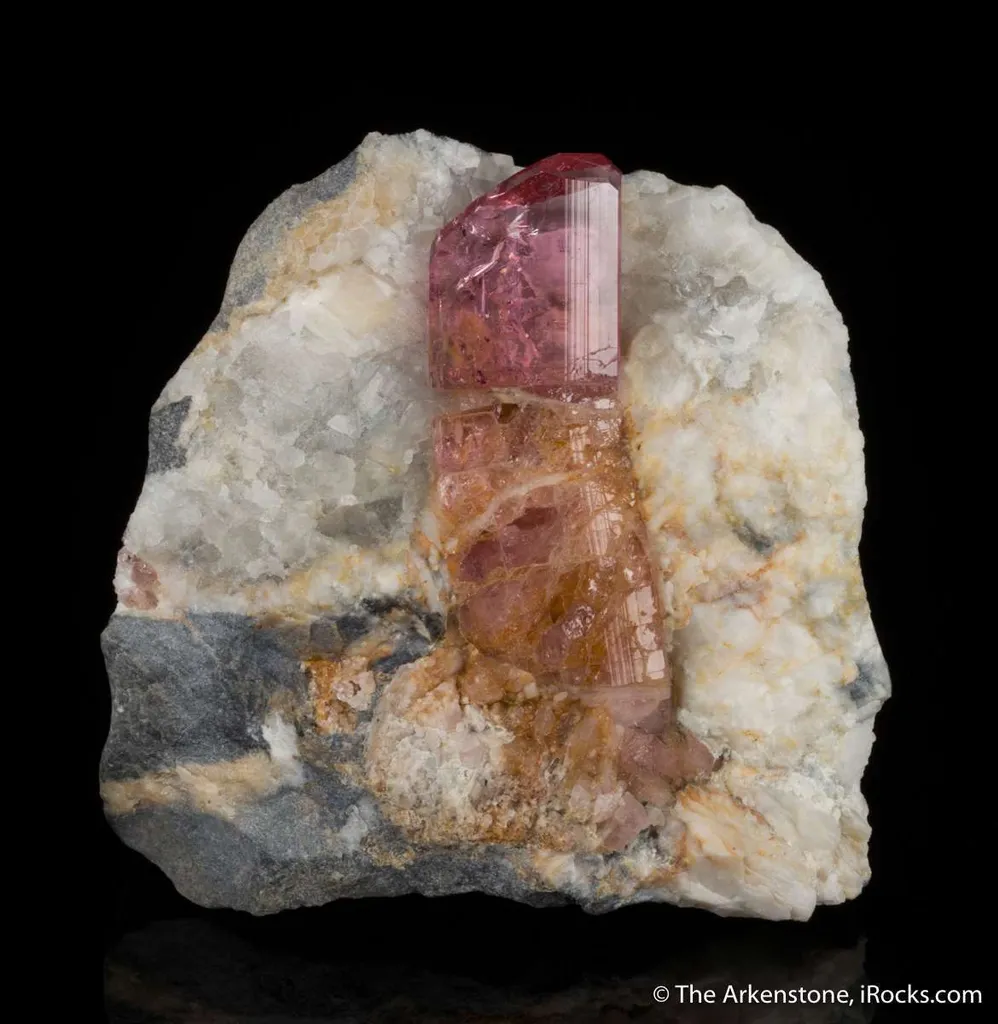 Pink Topaz in Calcite - image 4