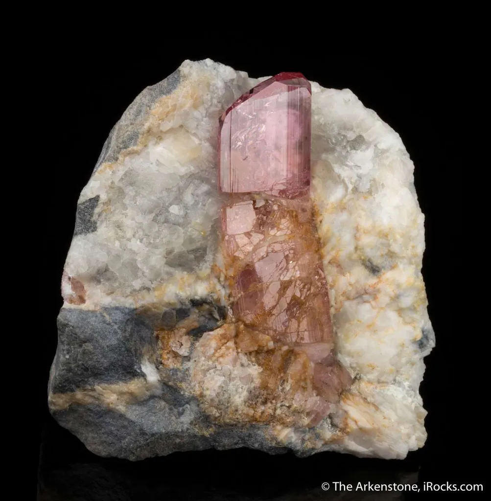 Pink Topaz in Calcite - image 5